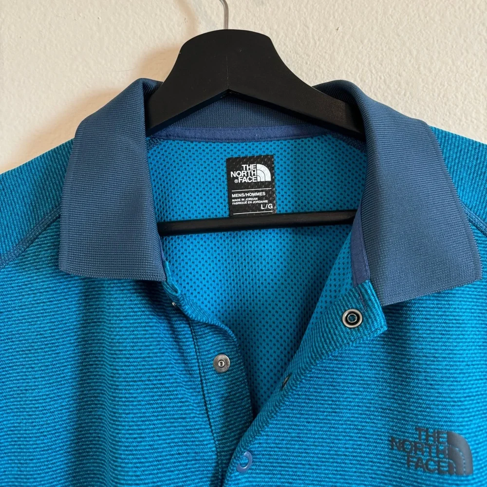 THE NORTH FACE Short Sleeve FlashDry Polo Men's Large Blue